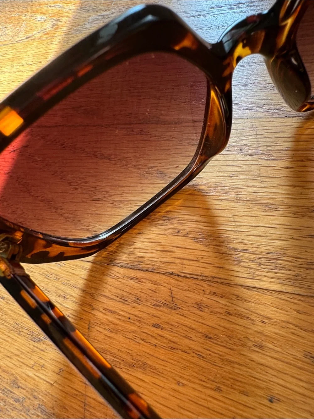 Tortoiseshell Oversized Square Women's Sunglasses - Brown Lenses